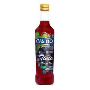 Vinagre de Vinho Tinto com Suco de Uva 100% Natural Castelo 500ml