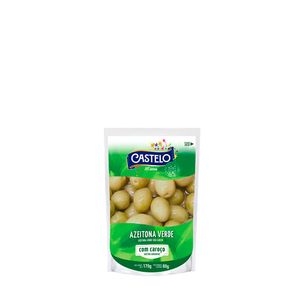 Azeitonas Verdes com Caroço Stand Up Pouch Castelo 80g