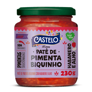 Patê de Pimenta Biquinho com Habanero e Alho Castelo 230g