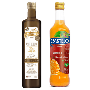 Kit Azeite Seleção e Vinagre de Maçã com Suco de Maçã e Mel