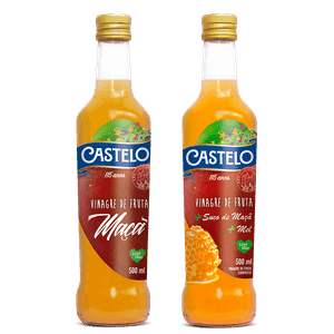 Kit Vinagre de Maçã Natural e Vinagre de Maçã  Natural com Mel